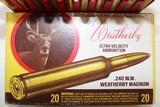 Weatherby .240 W.M. Weatherby Magnum Unprimed Brass 2 Boxes Total 40pcs. NEW IN BOX - 2 of 6