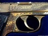 WALTHER / INTERARMS PPK/S .380 FACTORY ENGRAVED 24K GOLD *****NEW IN GENUINE LEATHER CASE***** - 9 of 14
