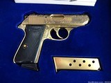 WALTHER / INTERARMS PPK/S .380 FACTORY ENGRAVED 24K GOLD *****NEW IN GENUINE LEATHER CASE***** - 4 of 14