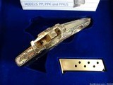 WALTHER / INTERARMS PPK/S .380 FACTORY ENGRAVED 24K GOLD *****NEW IN GENUINE LEATHER CASE***** - 6 of 14