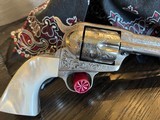 Colt 1st Gen .45 Colt Long 7 1/2”bbl Nickel: Engraved by D.W. Harris - 4 of 13