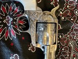 Colt 1st Gen .45 Colt Long 7 1/2”bbl Nickel: Engraved by D.W. Harris - 10 of 13