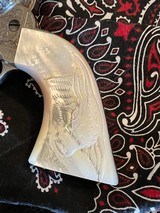 Colt 1st Gen SAA .45 Cal Engraved Nickel Gun - 4 of 4