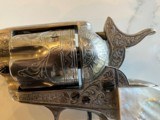 Colt 1st Gen SAA .45 Cal Engraved Nickel Gun - 10 of 13