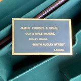 Extraordinarily Mint and Rare James Purdey Hammer Gun Case with Original Accessories for Charles Gordon - 14 of 15