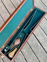 Cased WESTLEY RICHARDS 15 Bore Double Percussion Sporting Gun with RARE 26” Factory Barrels and Accessories - 13 of 14