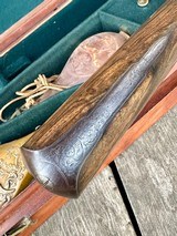 Cased WESTLEY RICHARDS 15 Bore Double Percussion Sporting Gun with RARE 26” Factory Barrels and Accessories - 10 of 14