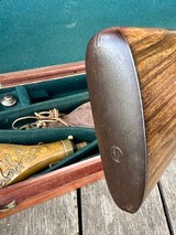 Cased WESTLEY RICHARDS 15 Bore Double Percussion Sporting Gun with RARE 26” Factory Barrels and Accessories - 9 of 14