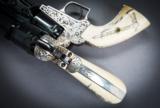 1950's Colt Custom Built Revolvers Silverplated engraved with Scrimshawed Ivory Grips - 2 of 5