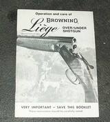 BROWNING
Liege owner's manual.