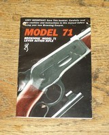 Genuine BROWNING Model 71 owner's manual - 1 of 1