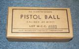 US GI issue .45 auto ball ammo, by Winchester Cartridge Co. - 1 of 2