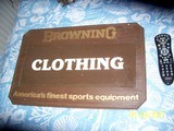 BROWNING clothing sign, 1980's era - 2 of 2