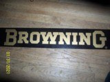 BROWNING plastic sign, made before Buckmark era - 1 of 2
