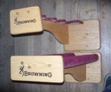 BROWNING gun rack, solid oak - 2 of 6