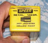 SPEER 357 jacketed hollow point, 100 bullets - 1 of 3