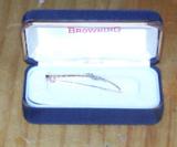 BROWNING tie clip, fly fishing rod, from 1960's - 1 of 3
