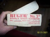 RUGER #3 carbine, 22 Hornet, Liberty model, original owner - 8 of 13