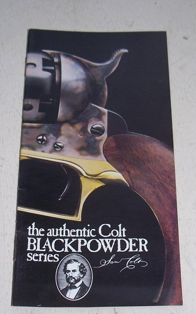 COLT pocket catalog, Blackpowder Series, dated 1978