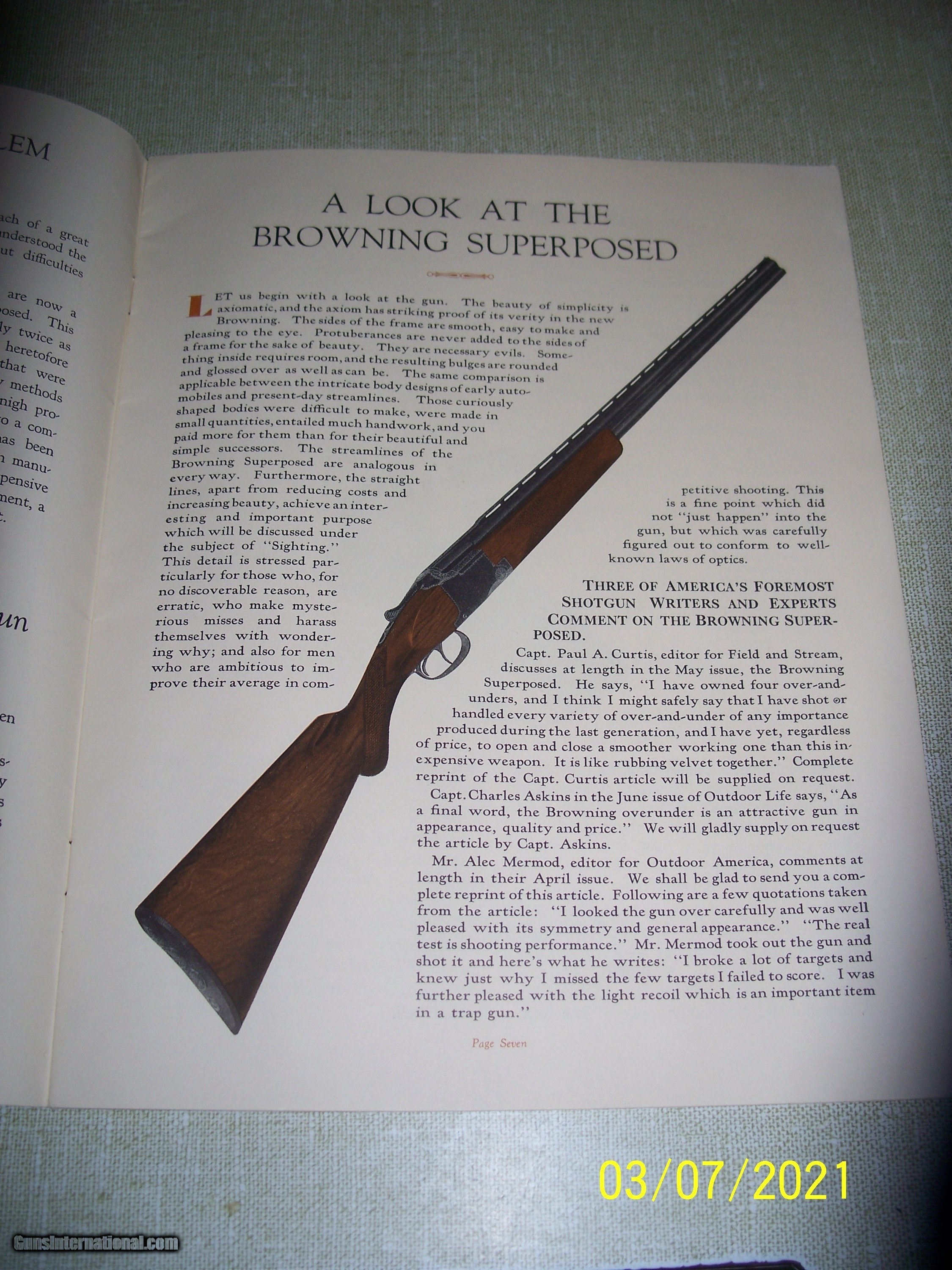 BROWNING catalog, 1931, full size