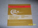 COLT instruction manual for revolvers, 1984 - 1 of 1