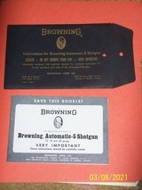 BROWNING A5 manual with envelope , dated 1965 - 1 of 1