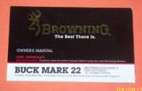 Browning manual for Buck Mark 22 pistol
