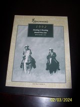 BROWNING full size retail price list 1992 - 1 of 1