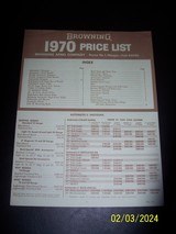 BROWNING 1970 full size catalog and price list - 3 of 3