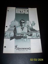 BROWNING retail price list 1980 - 1 of 1