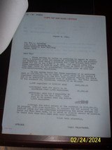 VAL BROWNING signed letter to COLT 1941 - 2 of 3