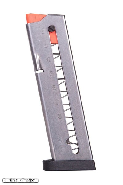 Four S&W M&P Shield EZ .380 ACP 8 Round, stainless steel magazines