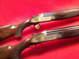 Pair of Perazzi SCO/O 20 gauge extra barrels-fully egraved, gold inlays-fitted case. - 1 of 14