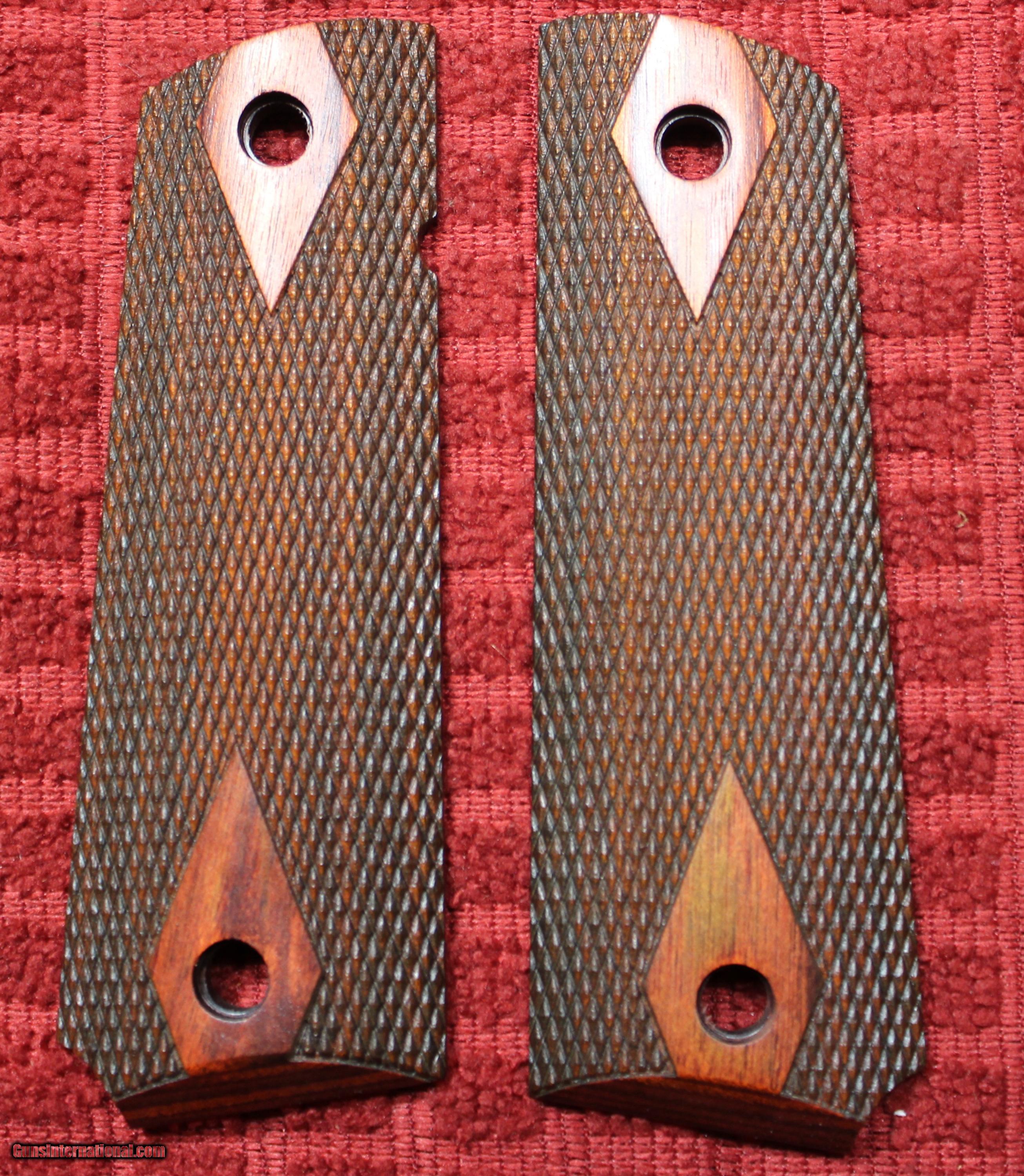 Factory Colt Full Size 1911 No Logo Wood Pistol Grips