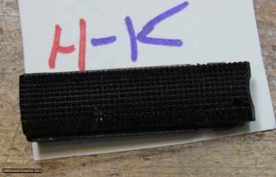 Colt or 1911 Full Size Checkered Black Polymer Flat Mainspring Housing