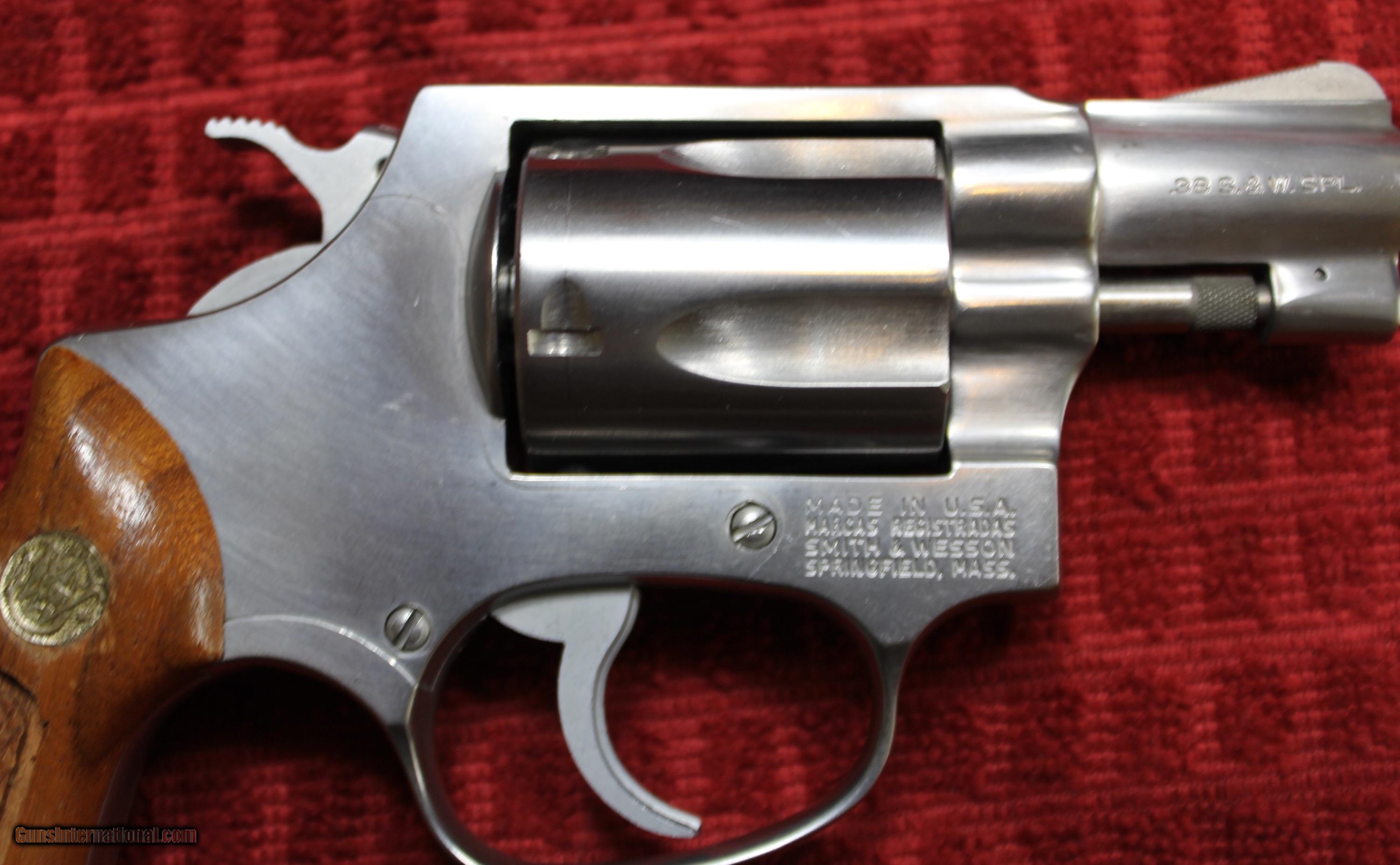 Smith And Wesson Sandw Stainless Steel 5 Shot Model 60 38 Special Revolver 8578