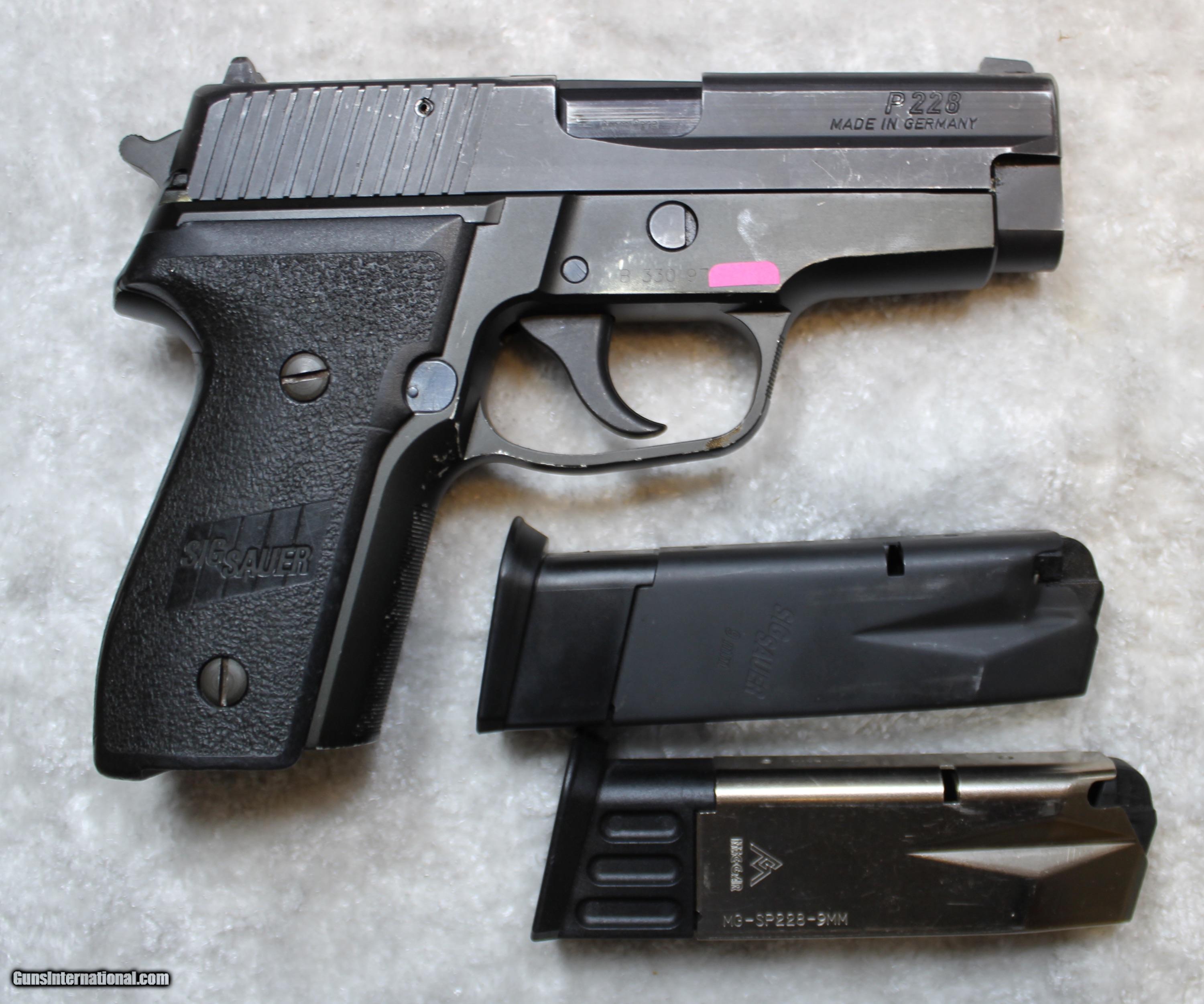 SIG Sauer P228 228 9mm Germany with 2 10 Round Magazines