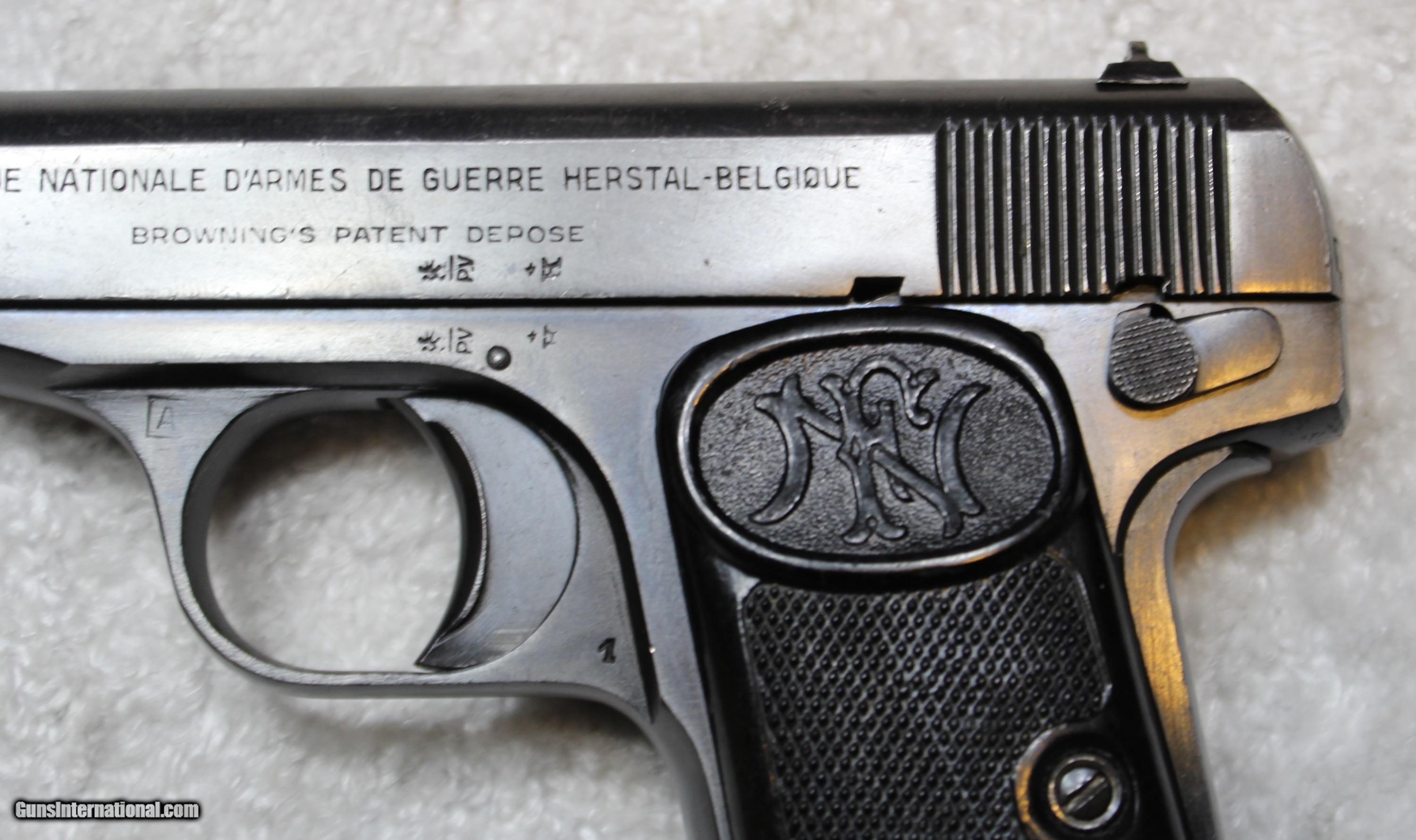 Fabrique Nationale Darmes Deguerre Herstal Pistol Gun Values Board | My ...