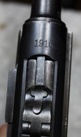 Erfurt 1916 Dated Luger Semi-Automatic Pistol Correct Mag NOT Matching SN - 18 of 25
