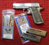 Caspian 1911 9mm 3 1/2" Slide Compact Frame Custom Stainless w 3 Mags- 1 of 25