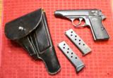 Manurhin PP under license from Walther 7.65MM with two mags and holster - 1 of 25