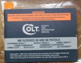 Original Factory Colt MKIV/Series 80 and 90 Pistols Manual NOT a Reproduction - 1 of 4