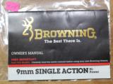 Original Factory Browning Hi-Power 9mm Single Action Pistol Manual NOT a Reproduction - 1 of 4
