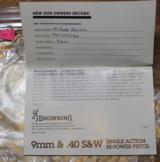 Original Factory Browning Hi-Power 9mm & 40 S&W Single Action Pistol Manual NOT a Reproduction - 3 of 4