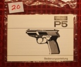 Original Factory Walther P5 Manual NOT a reproduction - 1 of 6