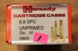 Hornady Cartridge Cases 6.8 SPC Unprimed Brass #8629 Qty: 50 Pieces of Brass - 1 of 3