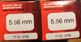 100 rounds of Black Hills 5.56mm 77 Grain OTM Open Tip Match Rifle Ammunition - 1 of 6