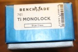 Benchmade Titanium MONOLOCK 761 Plain Edge Silver Lock Blade Knife - 2 of 12