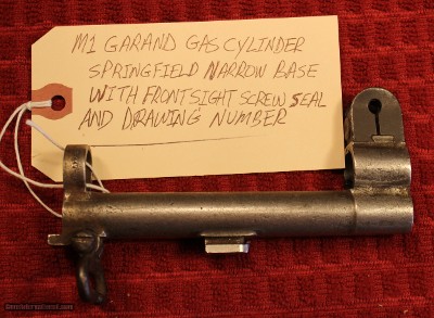 Springfield Armory M1 M-1 Garand Numbered Gas Cylinder with Front Sight Seal