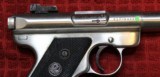 Ruger MKII Target .22LR caliber pistol. Stainless target model with adjustable rear sight Bull Barrel - 3 of 25